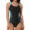 Custom Womens One Piece Swimsuit Manufacturer | Sexy Prints Backless Cross Racing Swimsuit One Piece Beach Wear Women Sports Swimwear