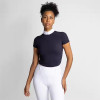 Custom Womens Mesh Equestrian T Shirt Manufacturer | Short Sleeve Equestrian Zip Tops Horse Riding Show Shirt Supplier From China