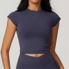 Custom Womens Fitness Shirt Manufacturer | Quick-Dry Yoga Clothing Sport Gym Crop Top Women Workout Short Shirts OEM Manufacturer