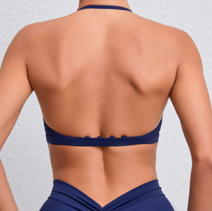 Custom Women's Workout Sports Bra Manufacturer | Fitness Backless Low Impact Yoga Bra OEM Factory