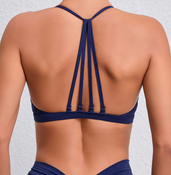 Custom Women's Workout Sports Bra Manufacturer | Fitness Backless Low Impact Yoga Bra OEM Factory