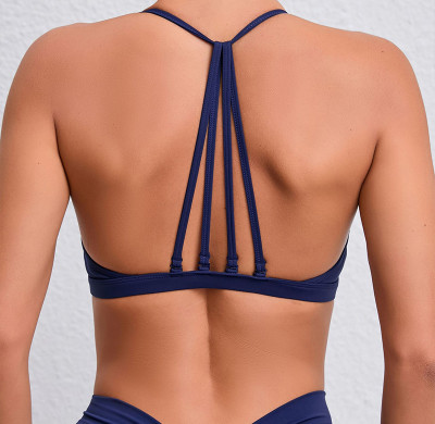 Custom Women's Workout Sports Bra Manufacturer | Fitness Backless Low Impact Yoga Bra OEM Factory