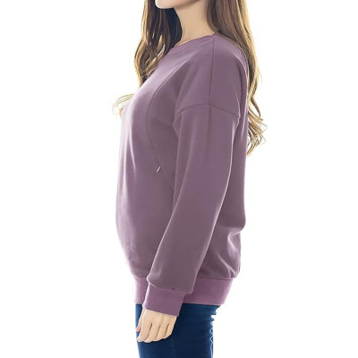 Custom Womens Nursing Sweatshirt Manufacturer | Long Sleeve Breastfeeding Pullover Tops OEM Supplier