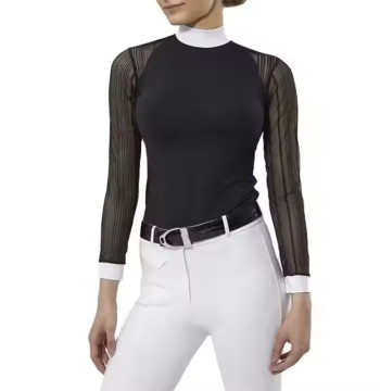 Custom Women's Equestrian Shirt Manufacturer | Horse Riding Show Shirt Tops Supplier From China