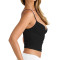 Custom Women's Deep V-Neck Tank Top Manufacturer | Sexy Ruched Sleeveless Crop Slim Fitted Summer Tops OEM Factory