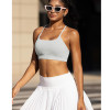 Custom Women's Sports Bra Manufacturer | Sexy Crisscross Back High Impact Longline Workout Yoga Bra Supplier