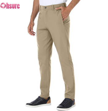 Custom Mens Golf Pants Manufacturer | Golf Pants Men Stretch Slim Fit Tennis Pants Casual Work Hiking Tapered Waterproof Pants with Pockets OEM Supplier