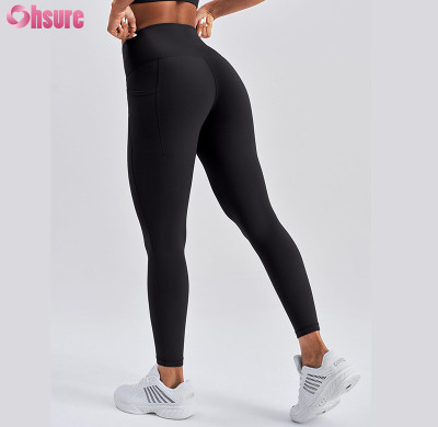 Custom Women’s High-Waist Stretch Leggings with Hidden Pocket | Soft 75% PA + 25% LYCRA Fabric | OEM/ODM Yoga & Activewear Manufacturer