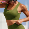 Custom High-Impact Sports Bra for Women | Fabric 75% PA + 25% LYCRA Molded Cup, Adjustable Racerback Support