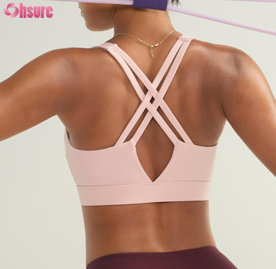 Custom High-Support Sports Bra for Women | Fabric 75% PA + 25% LYCRA Molded Cups, Sewn-In Padding & Criss-Cross Straps