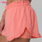Custom Ruffle Hem 2-in-1 Running Shorts | Frill Trim High-Waisted Athletic Shorts OEM Supplier