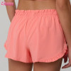 Custom Ruffle Hem 2-in-1 Running Shorts | Frill Trim High-Waisted Athletic Shorts OEM Supplier