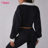 Custom Women Casual & Activewear Fusion Retro Polo Collar Cropped Sweatshirt Manufacturer