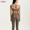Custom Chic Double-Layer Scalloped Sports Bra Manufacturer | High Impact Faux Two-Piece Yoga Top