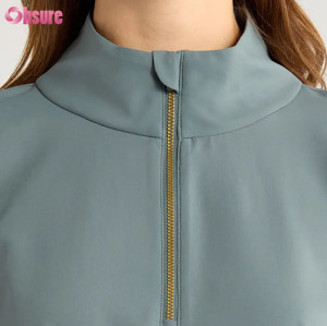 Custom Womens Oversized Quarter-Zip Sports Windbreaker Jacket | High-Elasticity Running Pullover Manufacturer