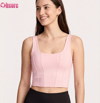 Custom Women's Longline Low Impact Sports Bra | Yoga & Pilates Wireless Bra OEM & Wholesale