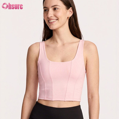 Custom Women's Longline Low Impact Sports Bra | Yoga & Pilates Wireless Bra OEM & Wholesale