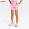 Women's High-Waisted Scalloped Hem Yoga Shorts | Custom Activewear Manufacturer