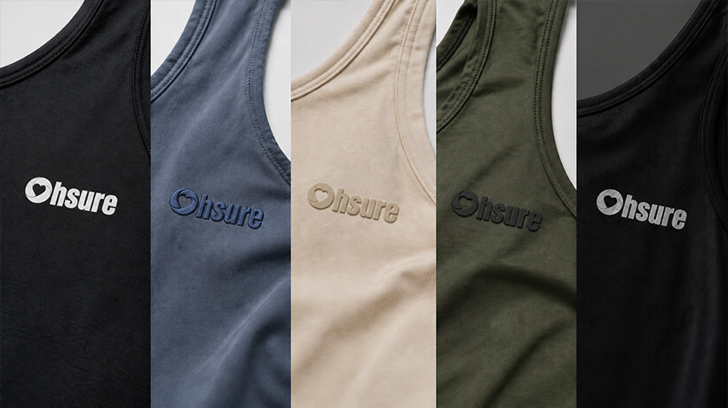 Tank top logo printing and branding techniques