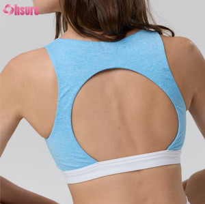 Custom Women Two-Piece Yoga Set Mock Neck Backless Sports Bra and High Waist Running Shorts Tracksuit Wholesale