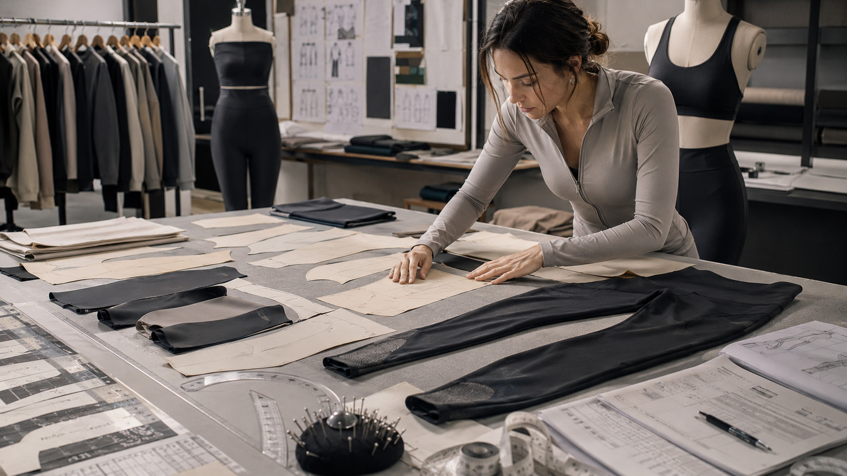 Sports leggings pattern making and fit development process