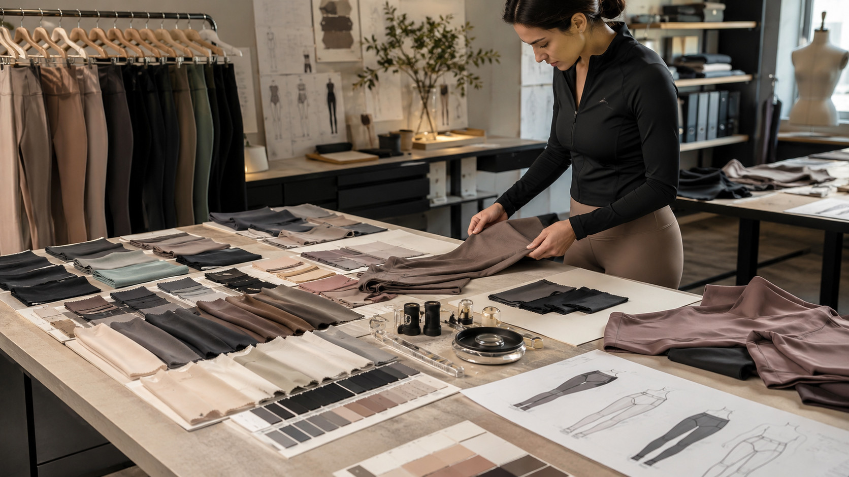 Yoga leggings manufacturer China fabric sourcing and sample development
