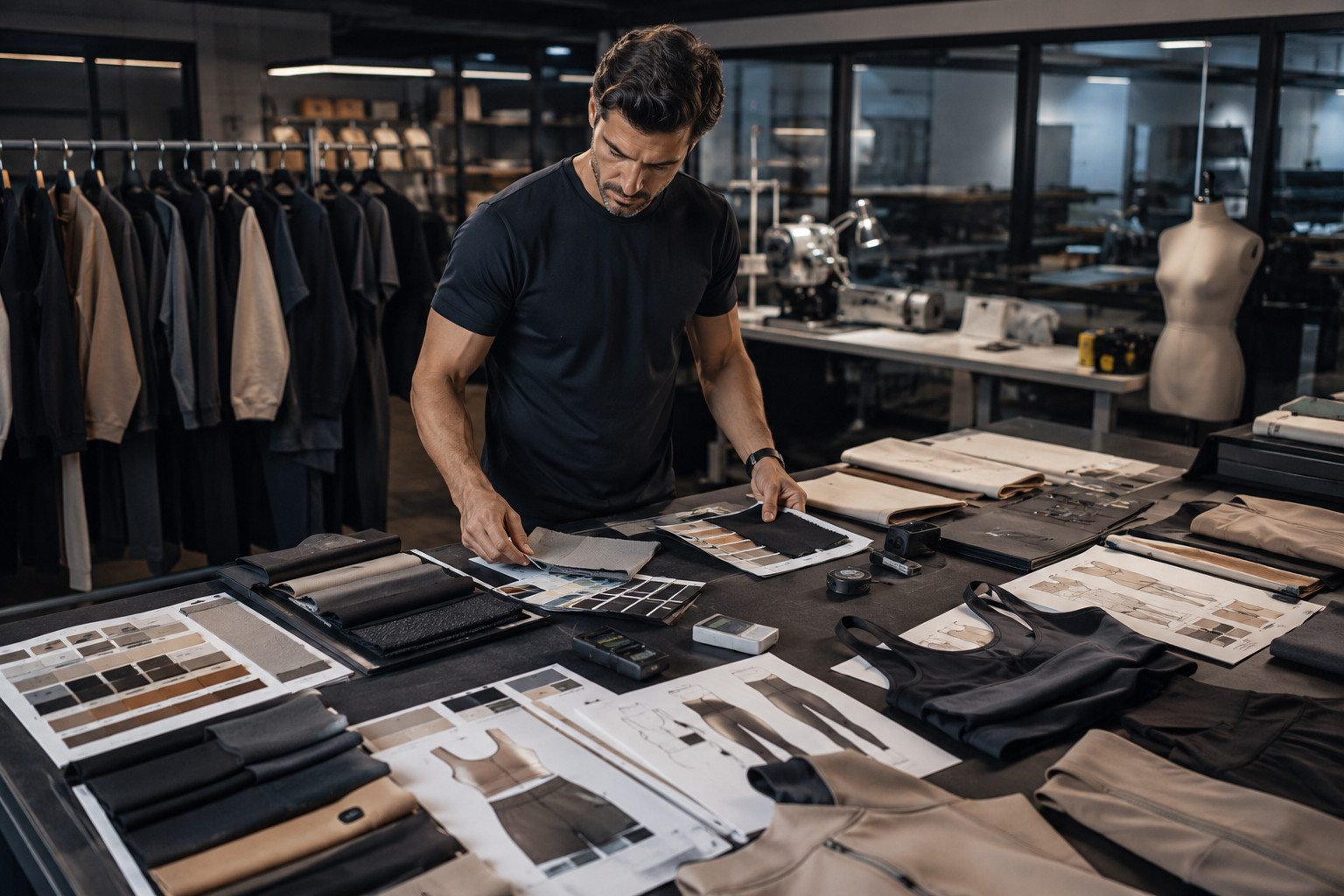Custom gym wear manufacturer activewear production and fabric development