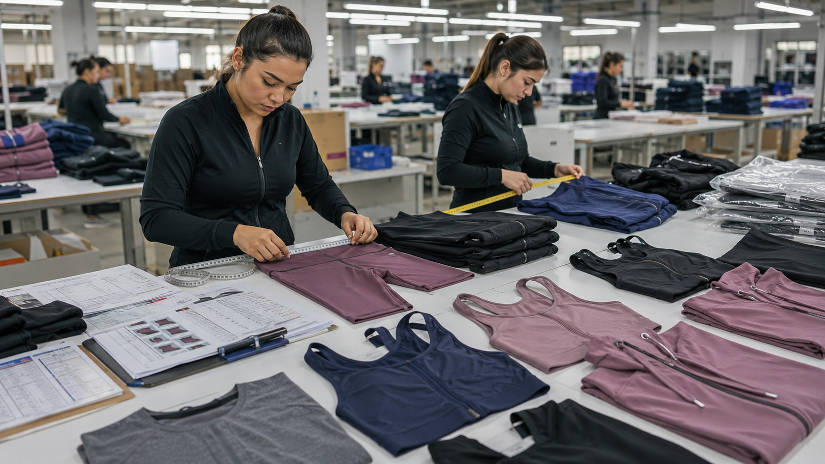 Fitness apparel quality control inspection