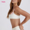 Custom Yoga Bras | Women Contrast Piping Low Cut Fitness Yoga Bra Top Push Up High Elastic Athleisure Workout Crop Top