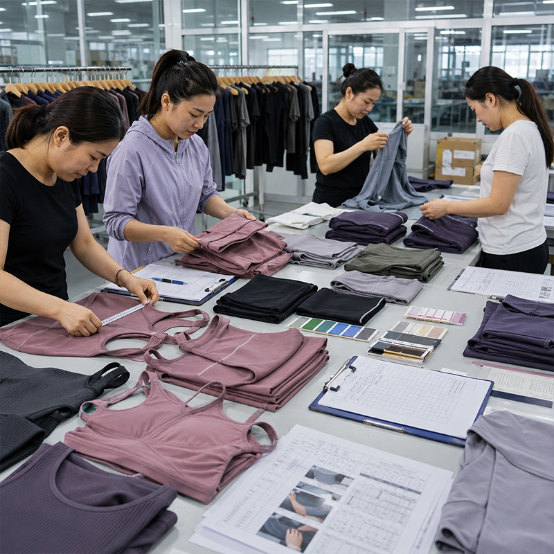 Gym wear quality control inspection