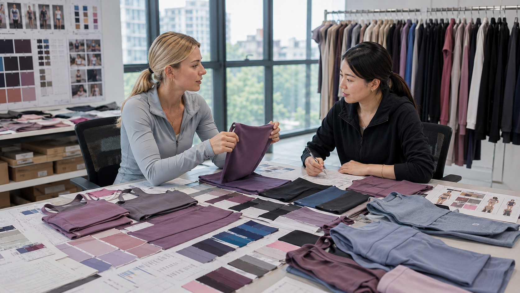 Activewear fabric selection for custom gym wear sets