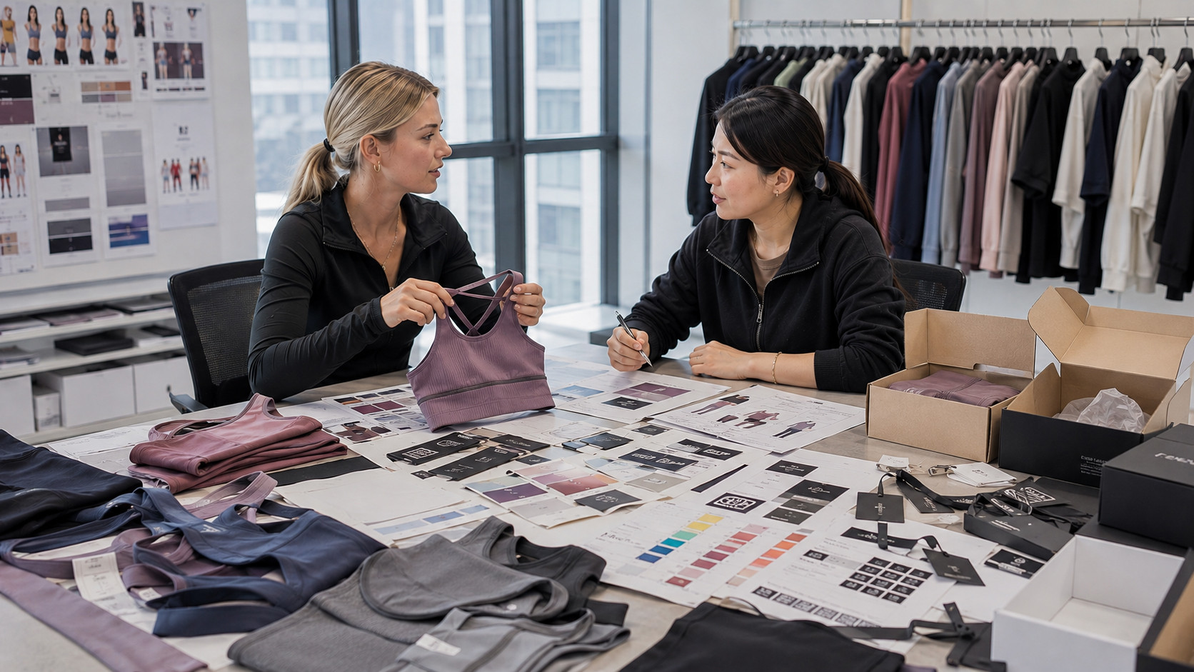 Private label gym wear branding and packaging development