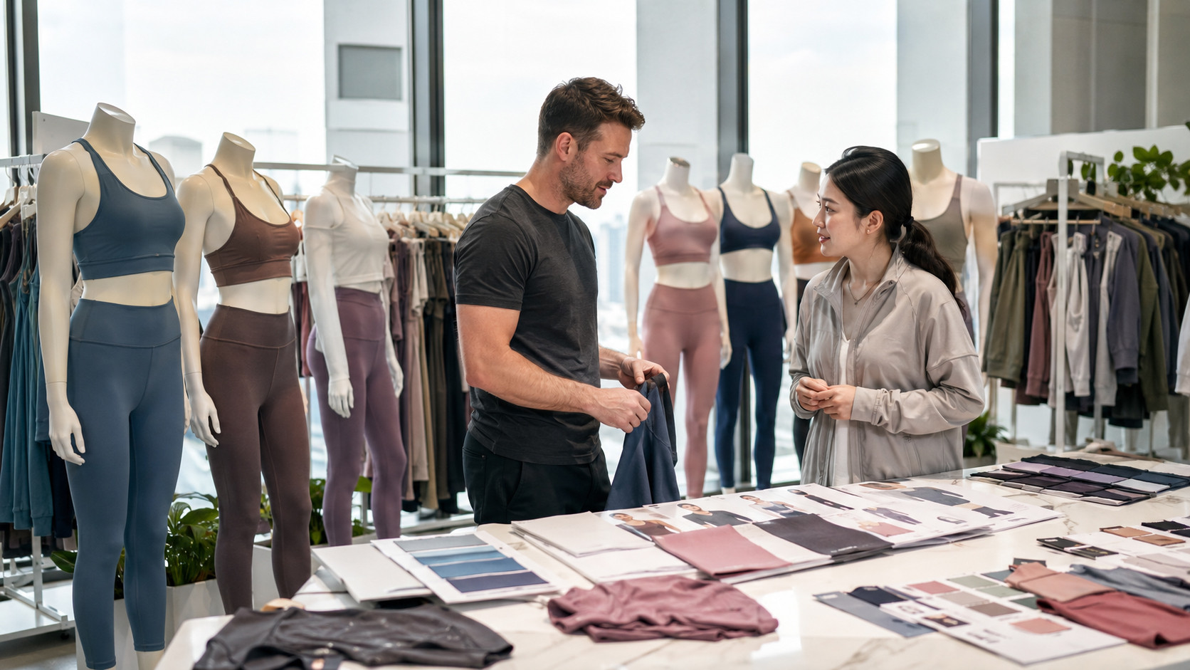 Gym wear sets manufacturer showroom in China