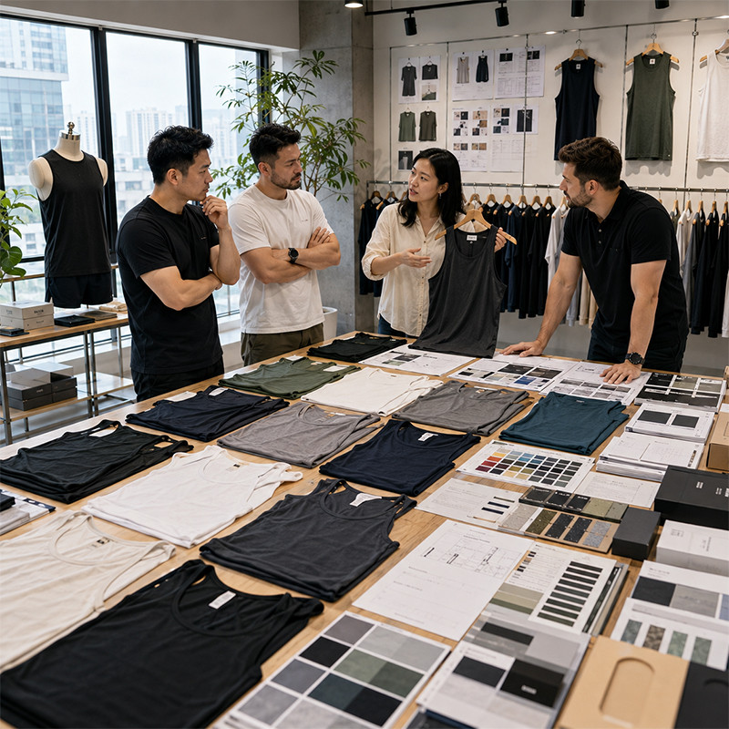 Private label tank tops sample development and approval process