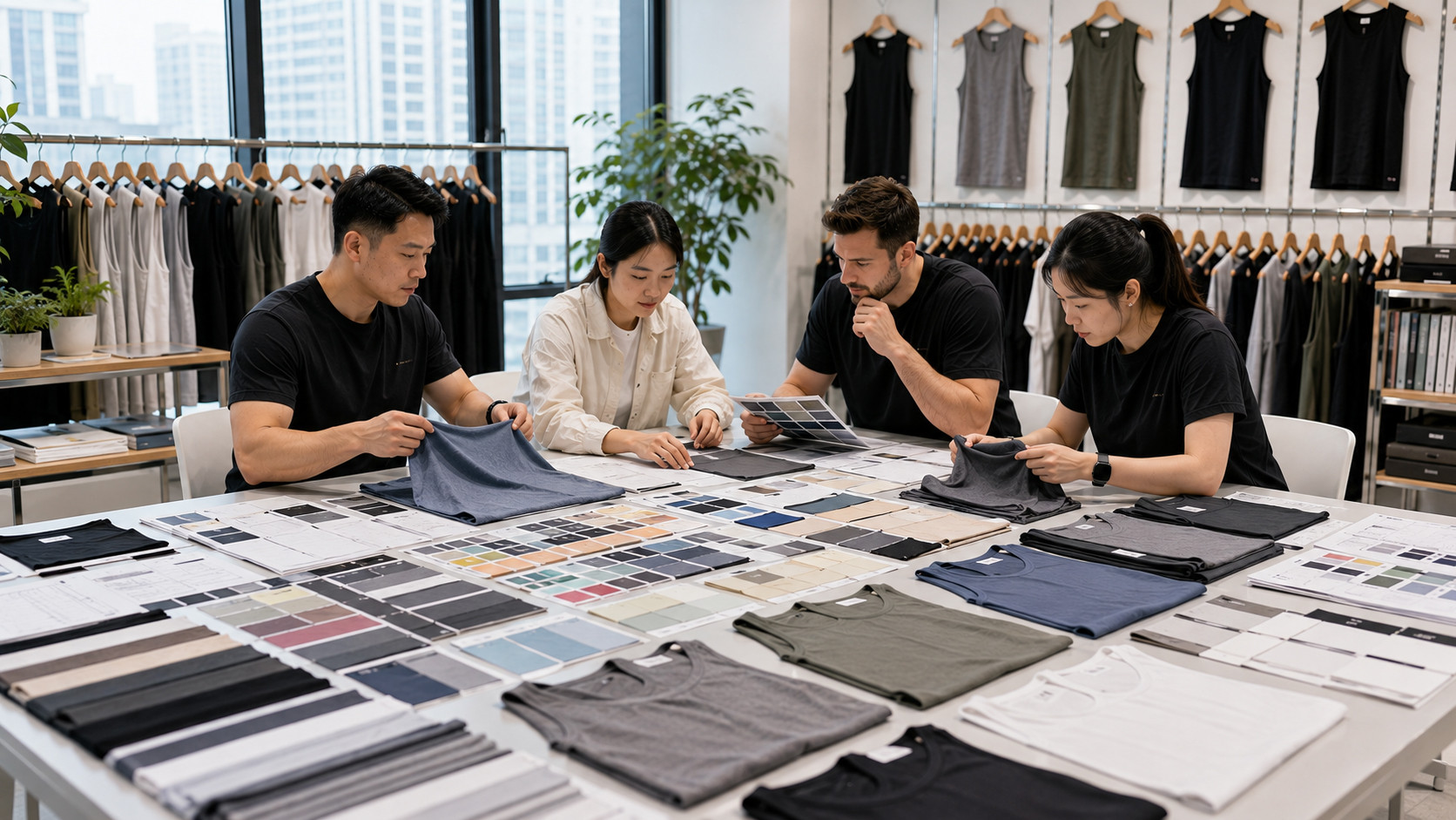 Fabric selection process for private label tank tops manufacturing