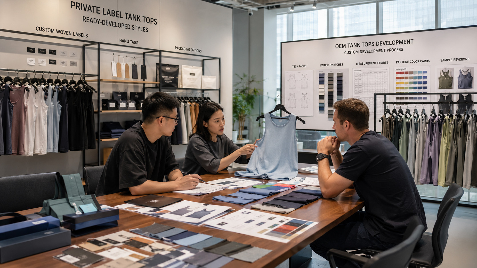 Private label and OEM tank tops manufacturing comparison