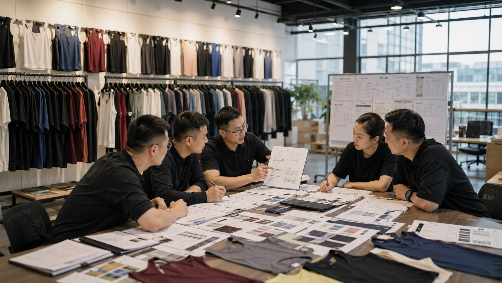 Tank tops production capacity and sample review