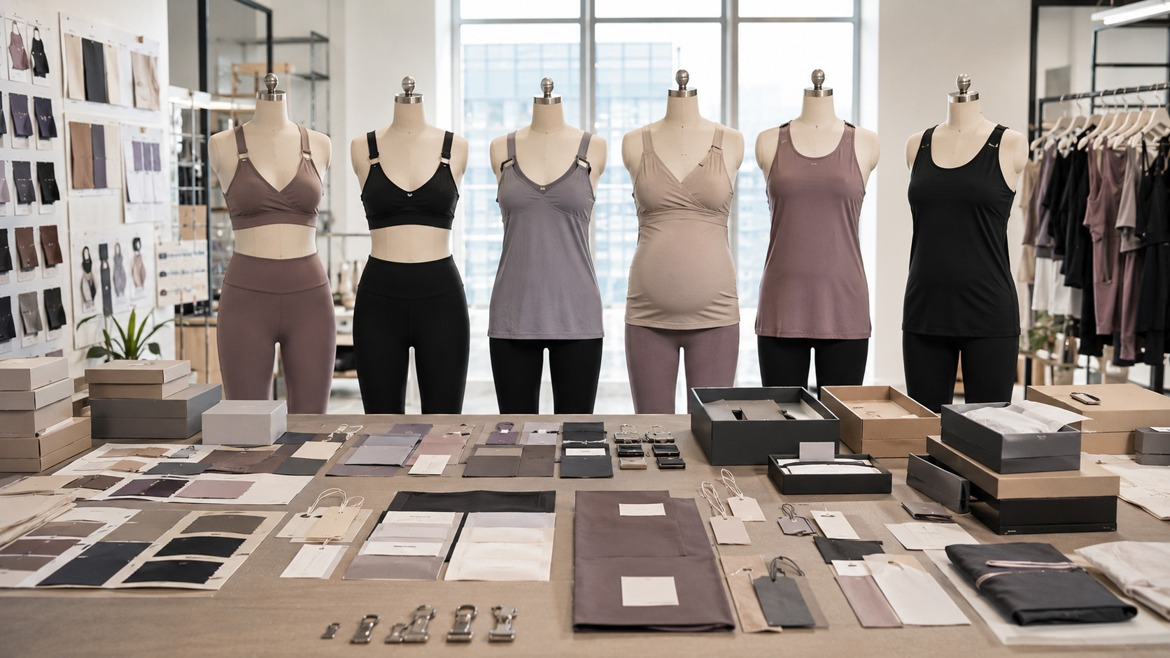 Private label nursing activewear branding and packaging