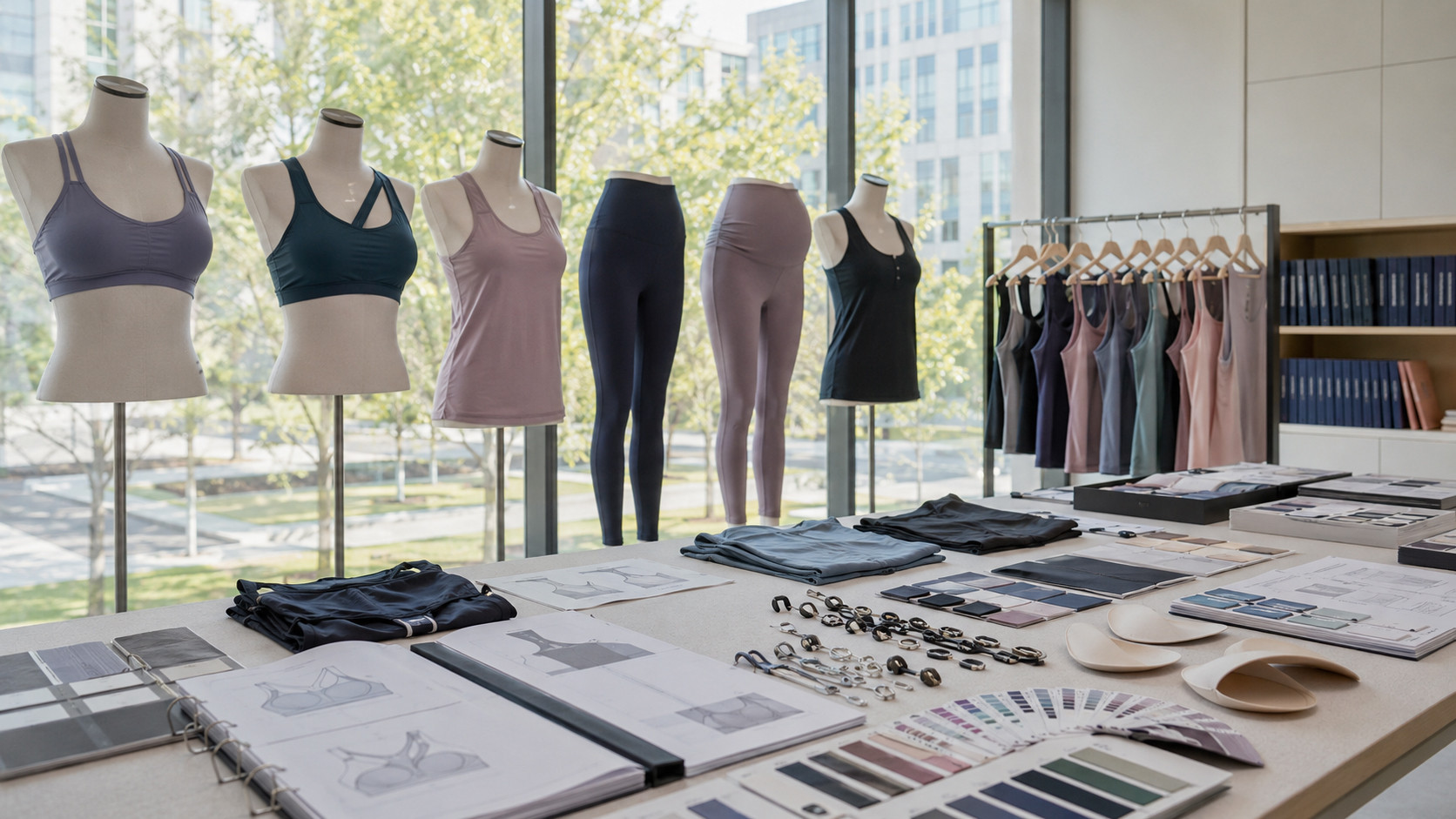 Custom nursing sports bra and maternity activewear samples