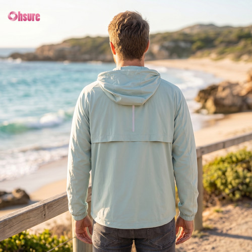 Custom Lightweight UV Protection Sun Jacket with Breathable Mesh Back Panel