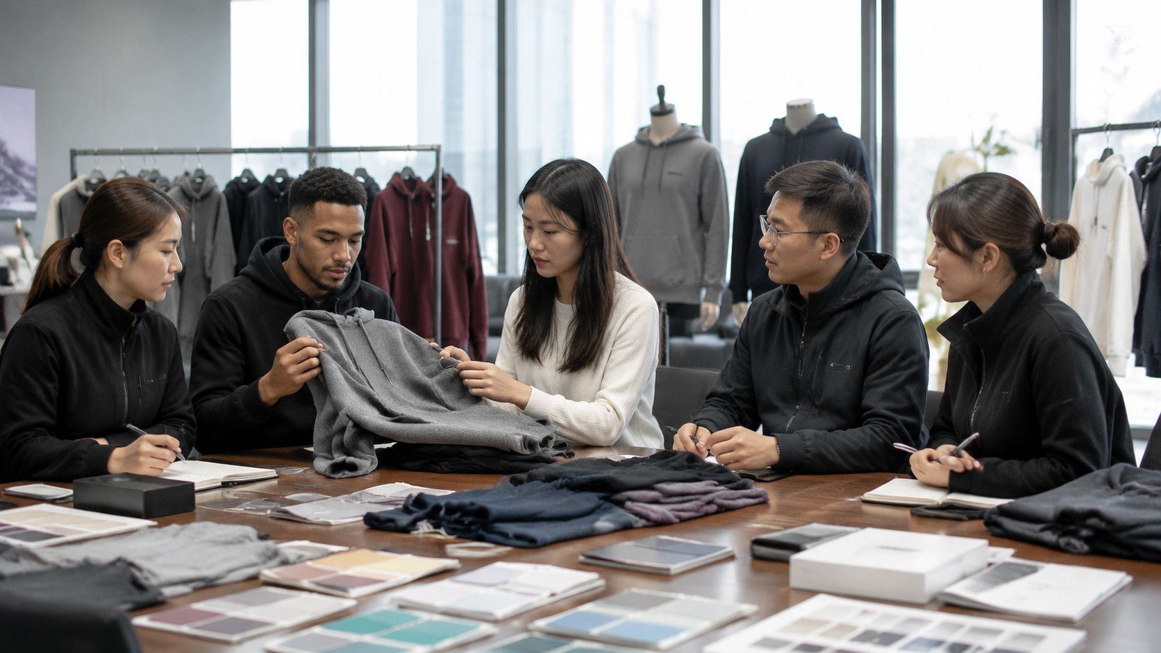 Custom gym hoodie branding and apparel development