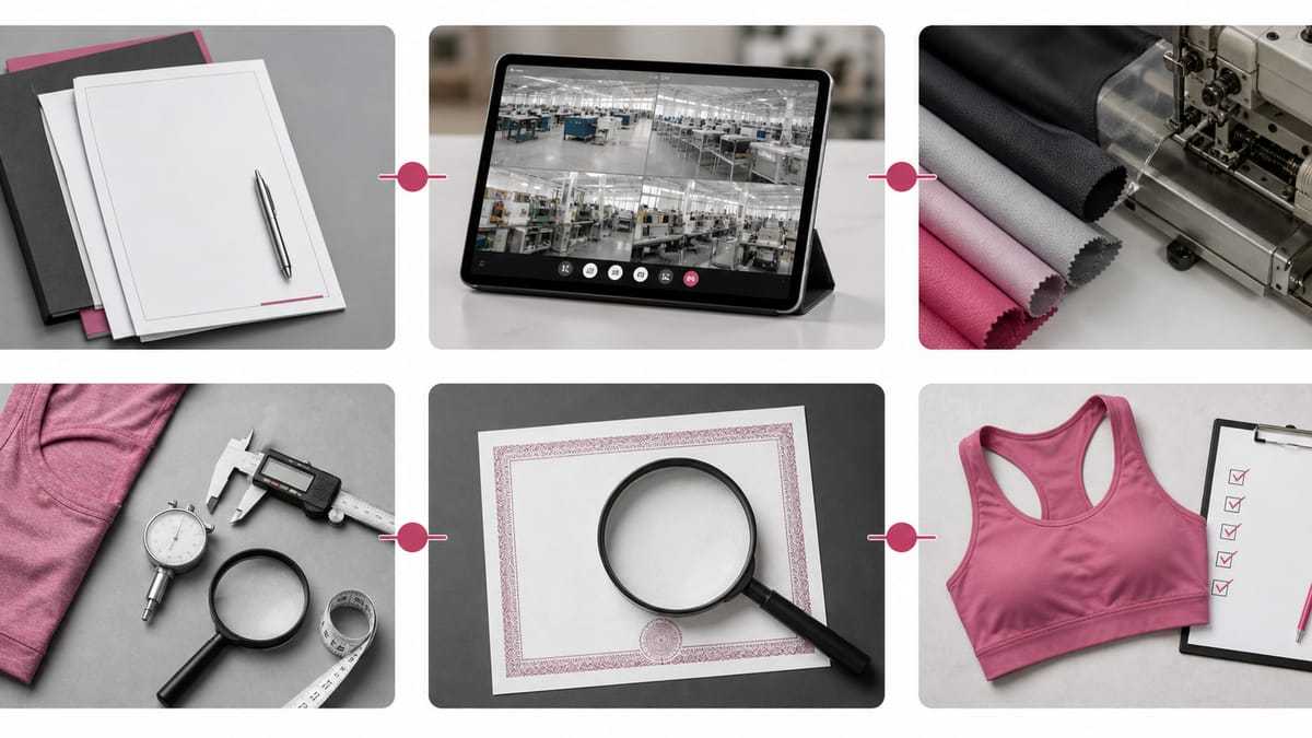 Six-stage activewear manufacturer verification process