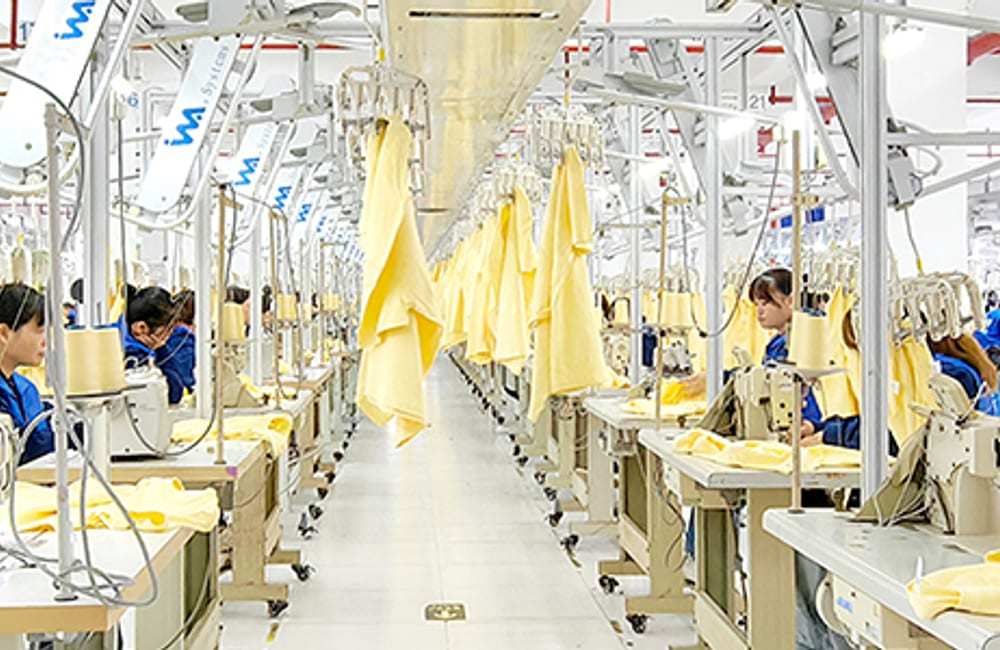 Ohsurewear activewear factory sewing production line