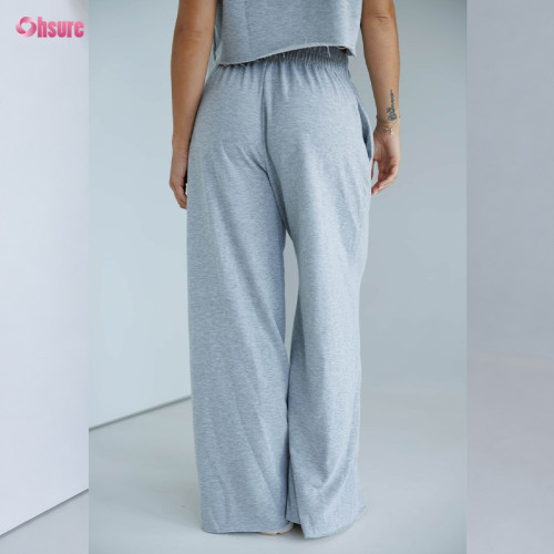 Custom Women’s Wide Leg Sweatpants Manufacturer | High Waist Lounge Pants OEM & Private Label Activewear