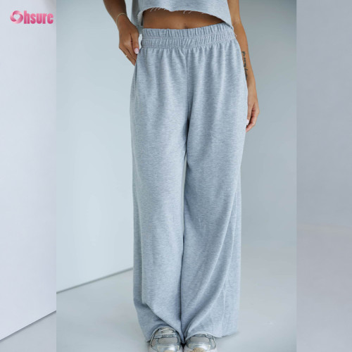 Custom Women’s Wide Leg Sweatpants Manufacturer | High Waist Lounge Pants OEM & Private Label Activewear