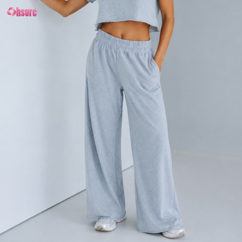 Custom Women’s Wide Leg Sweatpants Manufacturer | High Waist Lounge Pants OEM & Private Label Activewear