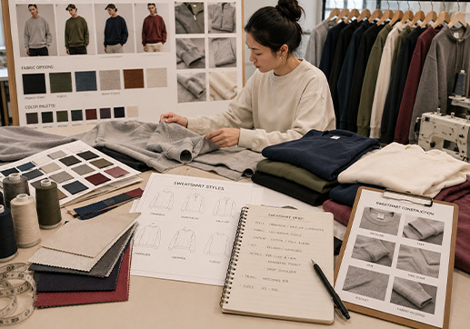 Garment sewing production floor