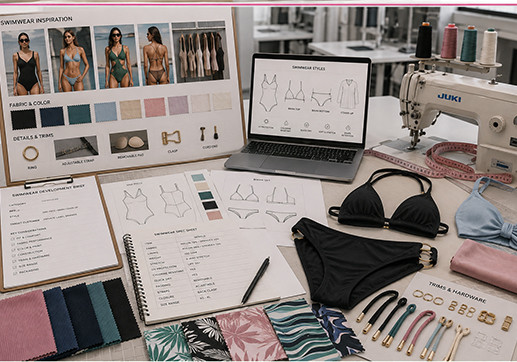 Garment production team preparing custom apparel