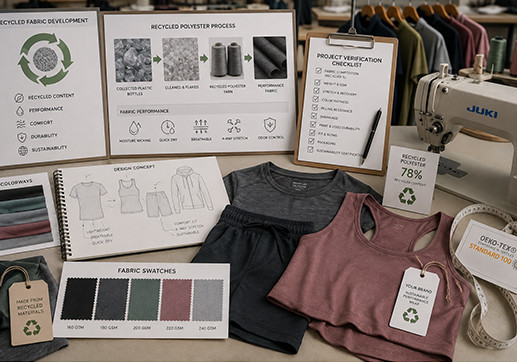 Activewear sewing production floor