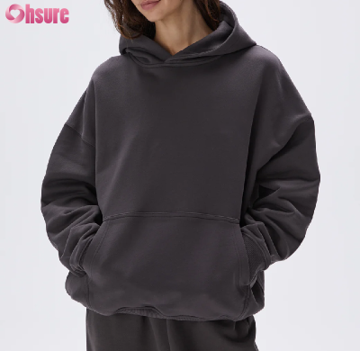 Custom Womens Oversized Hoodie Manufacturer | Oversized Heavy Weight Workout Hoodies for Women Fleeced Pullover With Pocket Loose Fit Fashion Gym Hoodie OEM Supplier